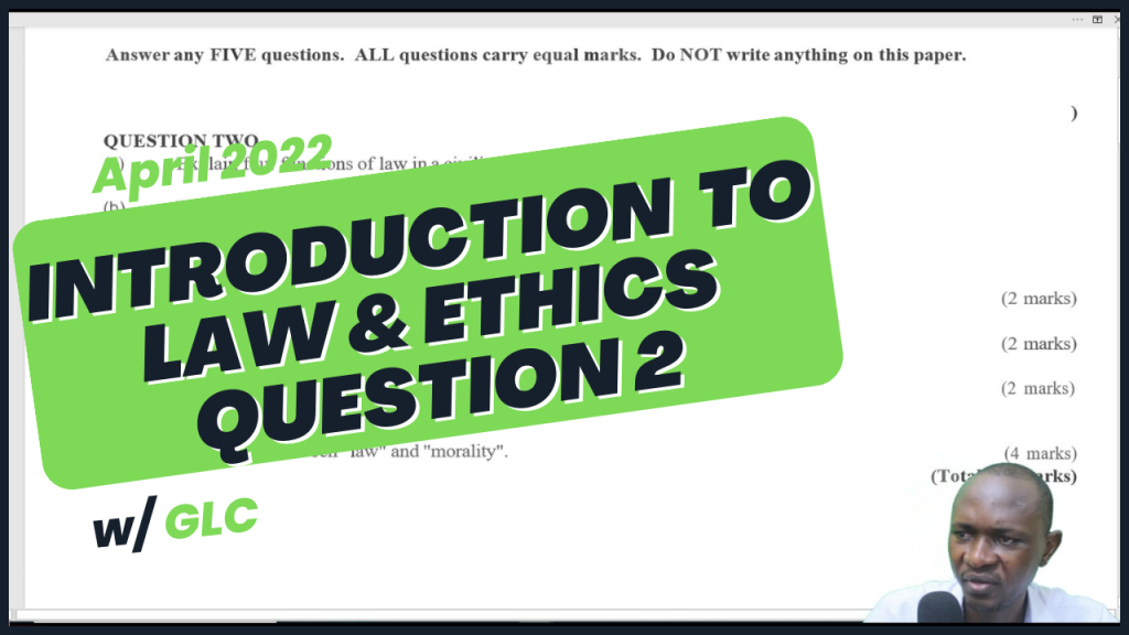 ATD INTRODUCTION TO LAW AND ETHICS APRIL 2022 Q2
