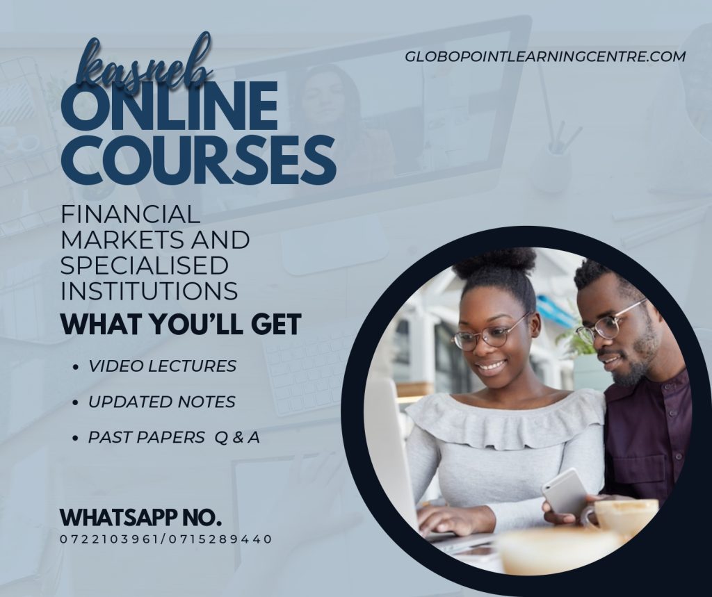 Financial Markets and Specialised Institutions